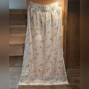 DKNY‎ Cream and Brown Floral Metallic Curtain Panels Set Of 4